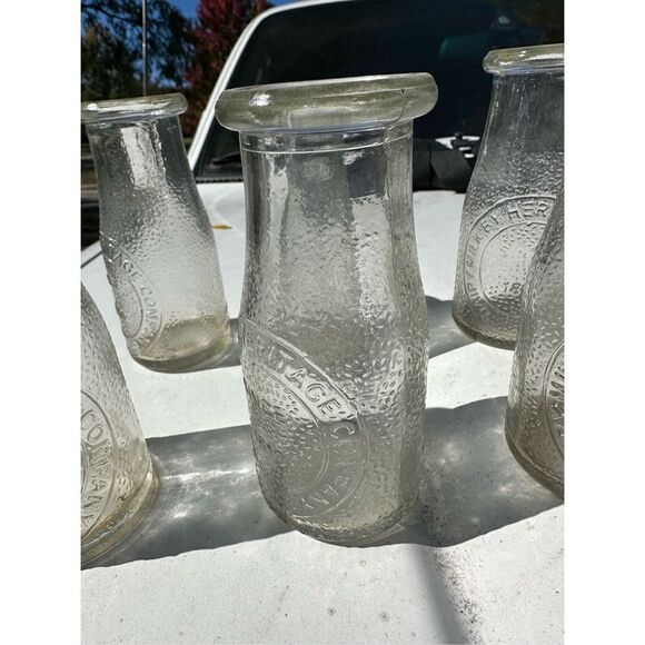 Dairy Milk By Heritage Company 8oz Glass Milk Bottles "Since 1810"  Set of 10 - Picture 5 of 5